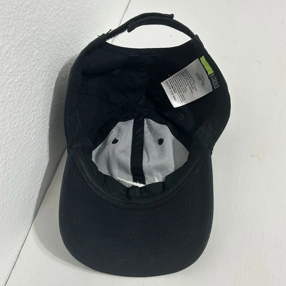Nike Swoosh Black w/ White Logo Childs Hook and Loop Adjustable Baseball Hat Cap